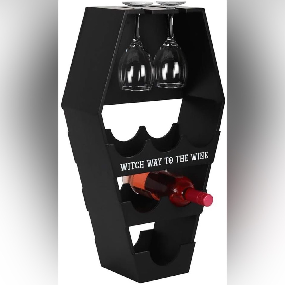 NEW Coffin Wine Rack